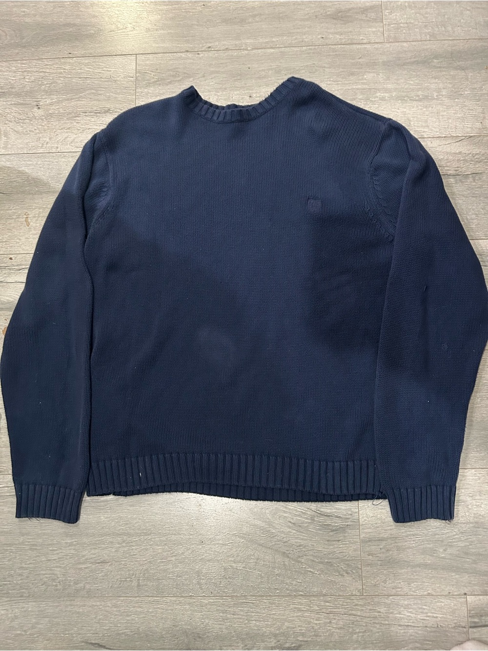 Chaps Navy Crewneck Pullover Sweater